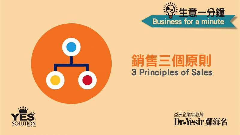 生意一分鐘（第34講）：銷售的三個原則 Three Principles of Sales