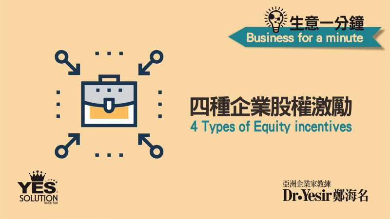 生意一分鐘（第28講）：四種企業股權激勵 Four types of Corporate Equity Incentives